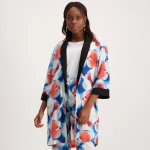Ladies Circle Print Kimono
