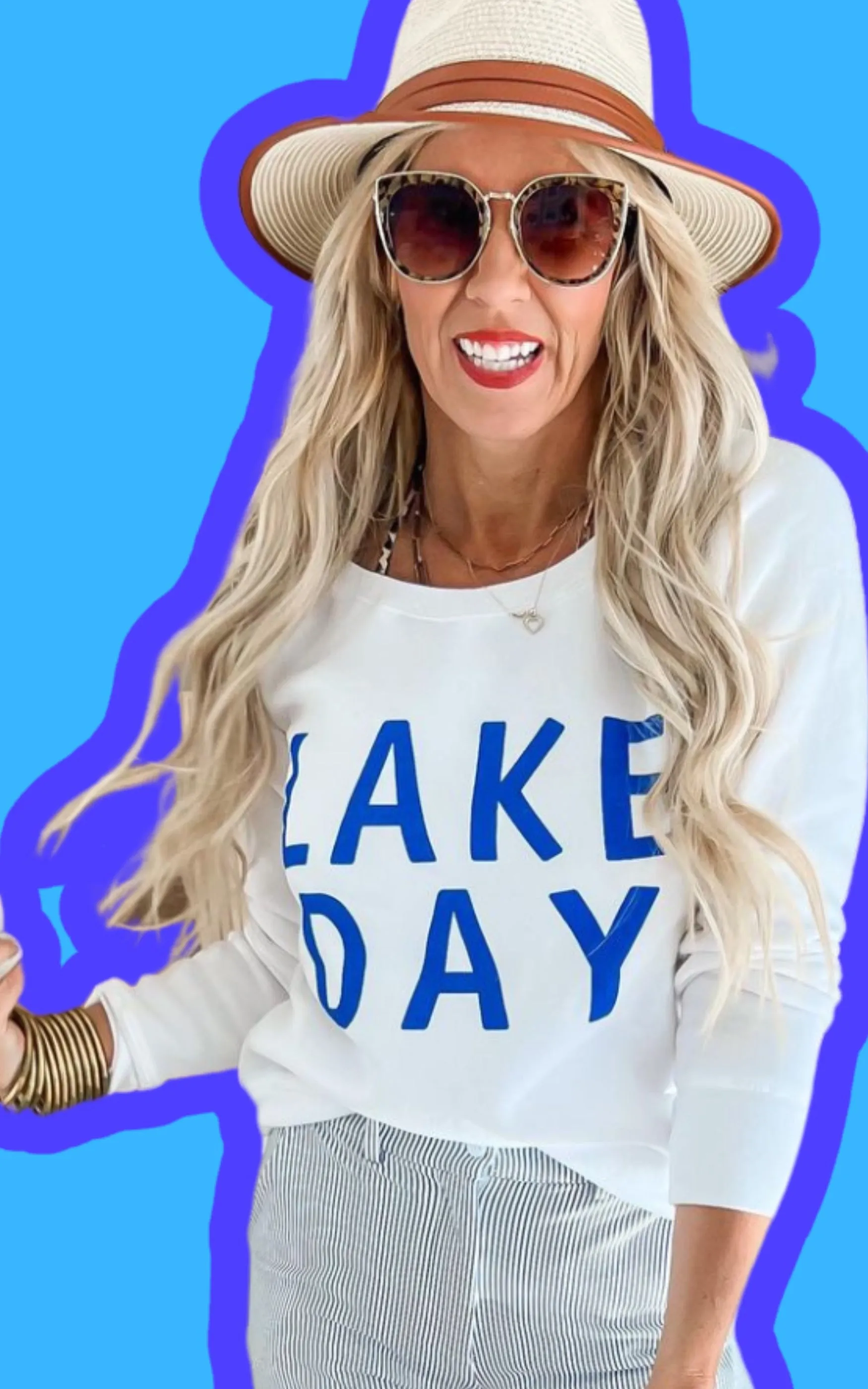 Lake Day Fleece Slouchy - White** - Final Sale