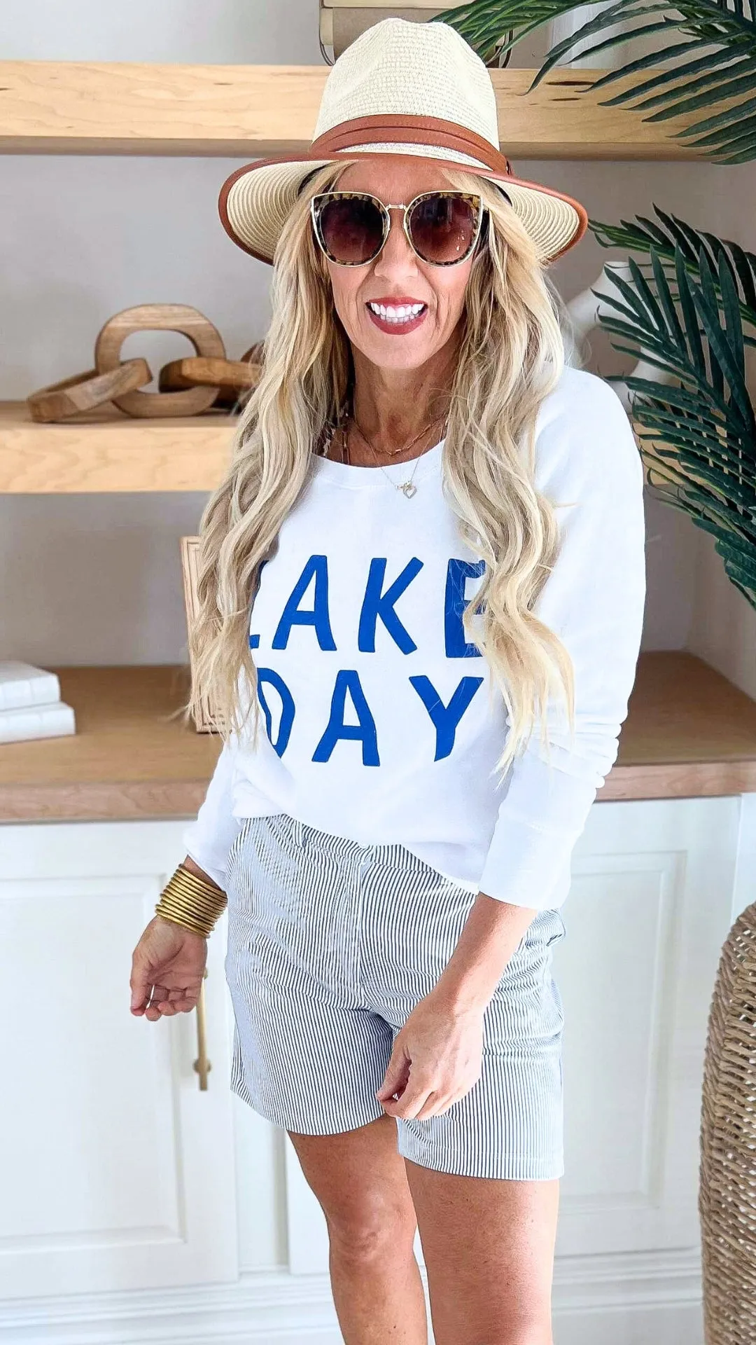 Lake Day Fleece Slouchy - White** - Final Sale