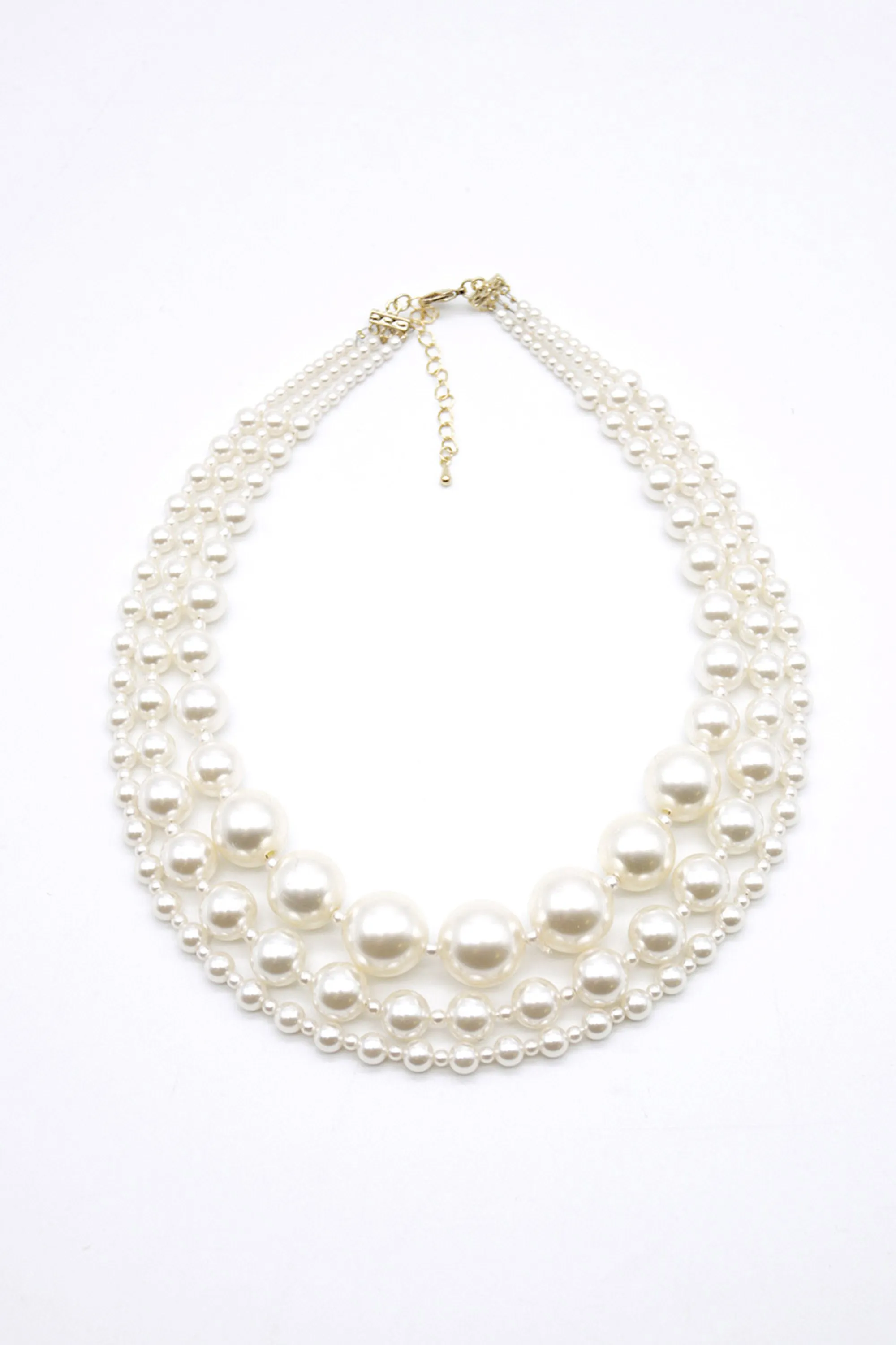 Layered Faux Pearl Necklace