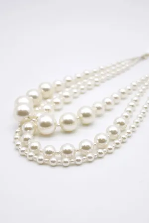 Layered Faux Pearl Necklace