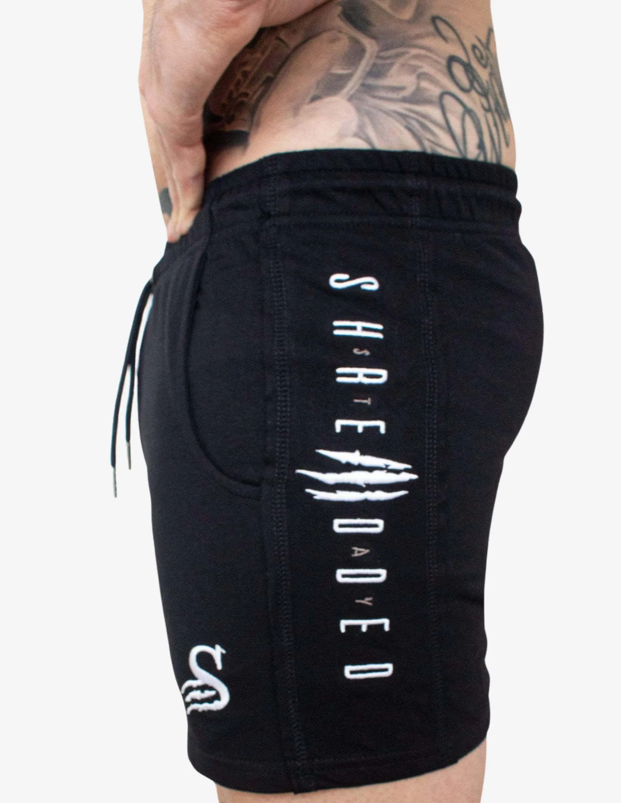 LIFT SHORTS gym bodybuilding Lifting short - BLACK / WHITE
