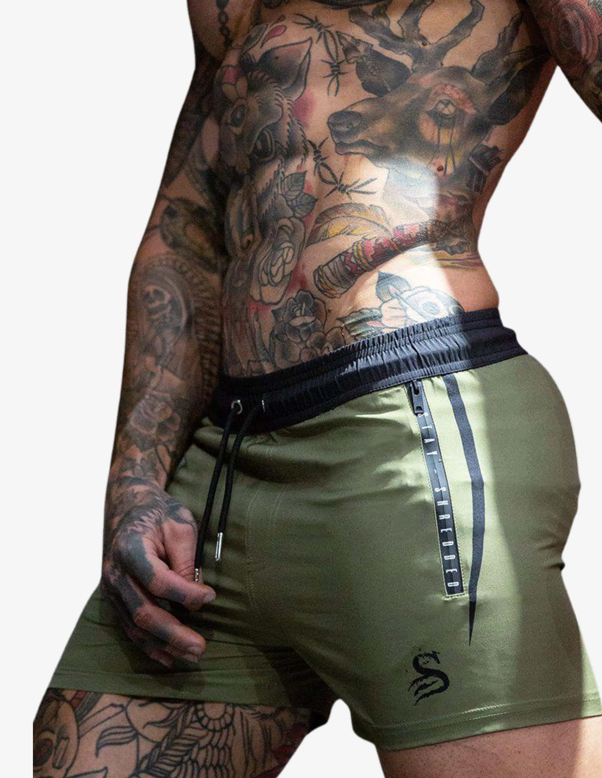 Lifting Shorts - KHAKI GREEN