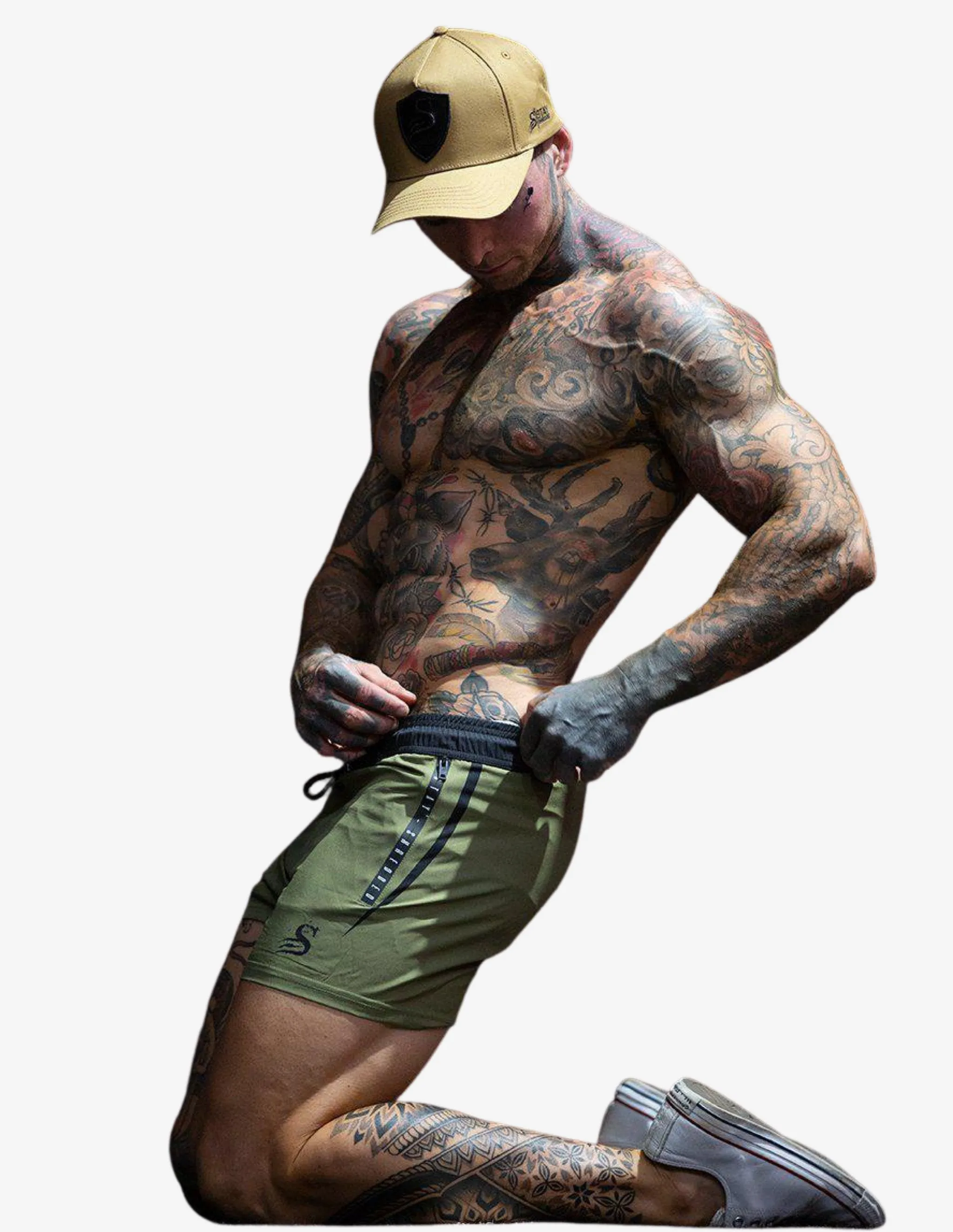 Lifting Shorts - KHAKI GREEN