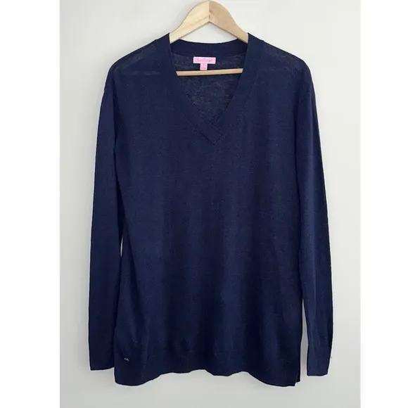 Lilly Pulitzer Blaine Tunic Sweater True Navy