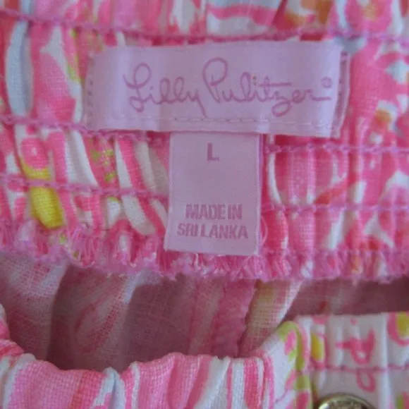 Lilly Pulitzer L Breeze Shorts Linen Keys