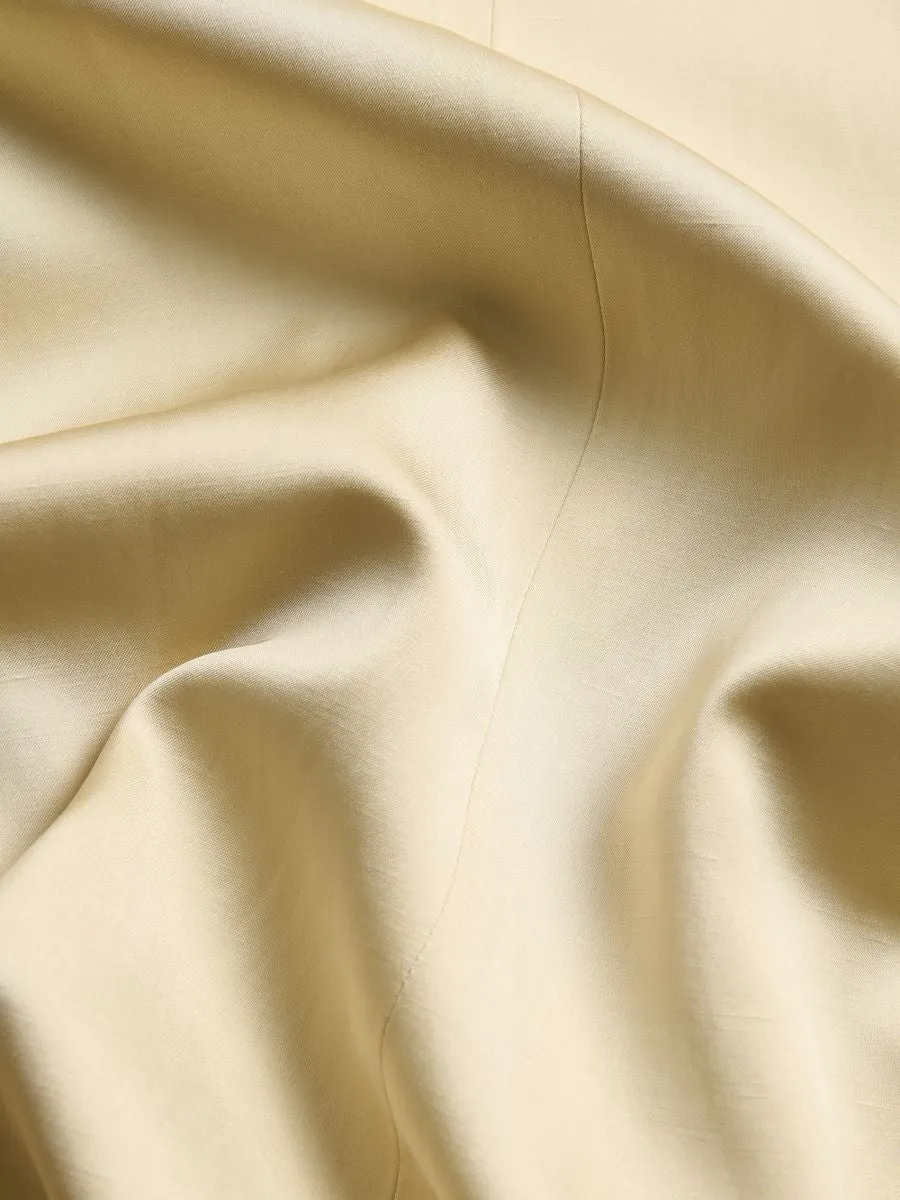 Linen blend satin blazer