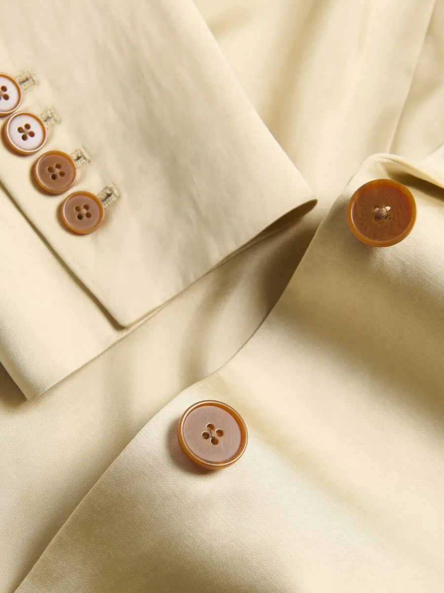 Linen blend satin blazer