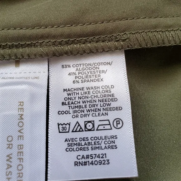 LOFT tie waist tailored mid rise shorts, 40&quot;, green