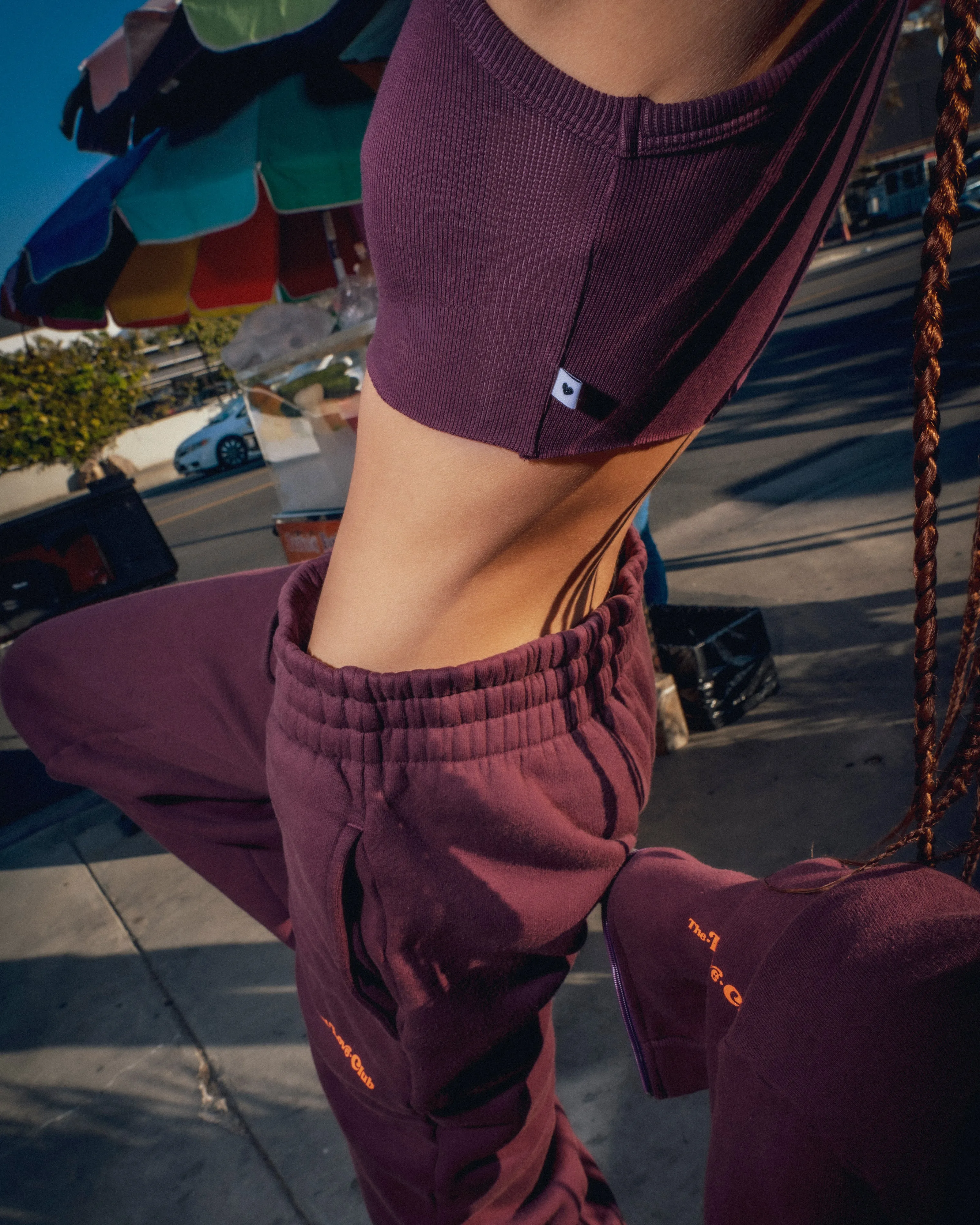LOVER'S UNIFORM RIB TANK IN PLUM