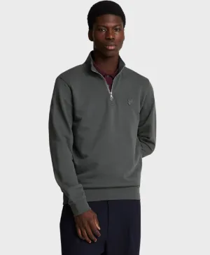 Lyle And Scott ML2022TON Tonal Eagle Quarter Zip Sweatshirt Gunmetal