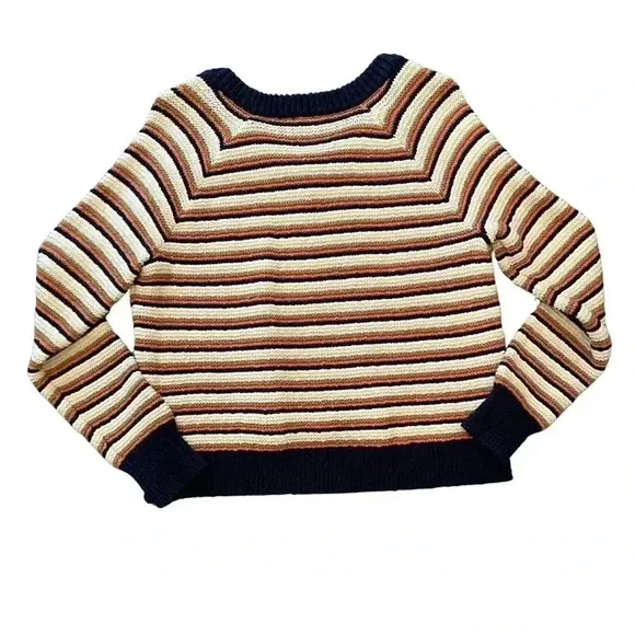 Madewell Arden V-Neck Crop Pullover Sweater Size Medium