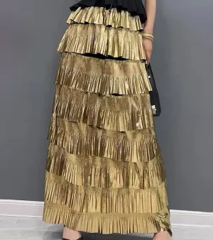 Mea Metallic Layered Skirt