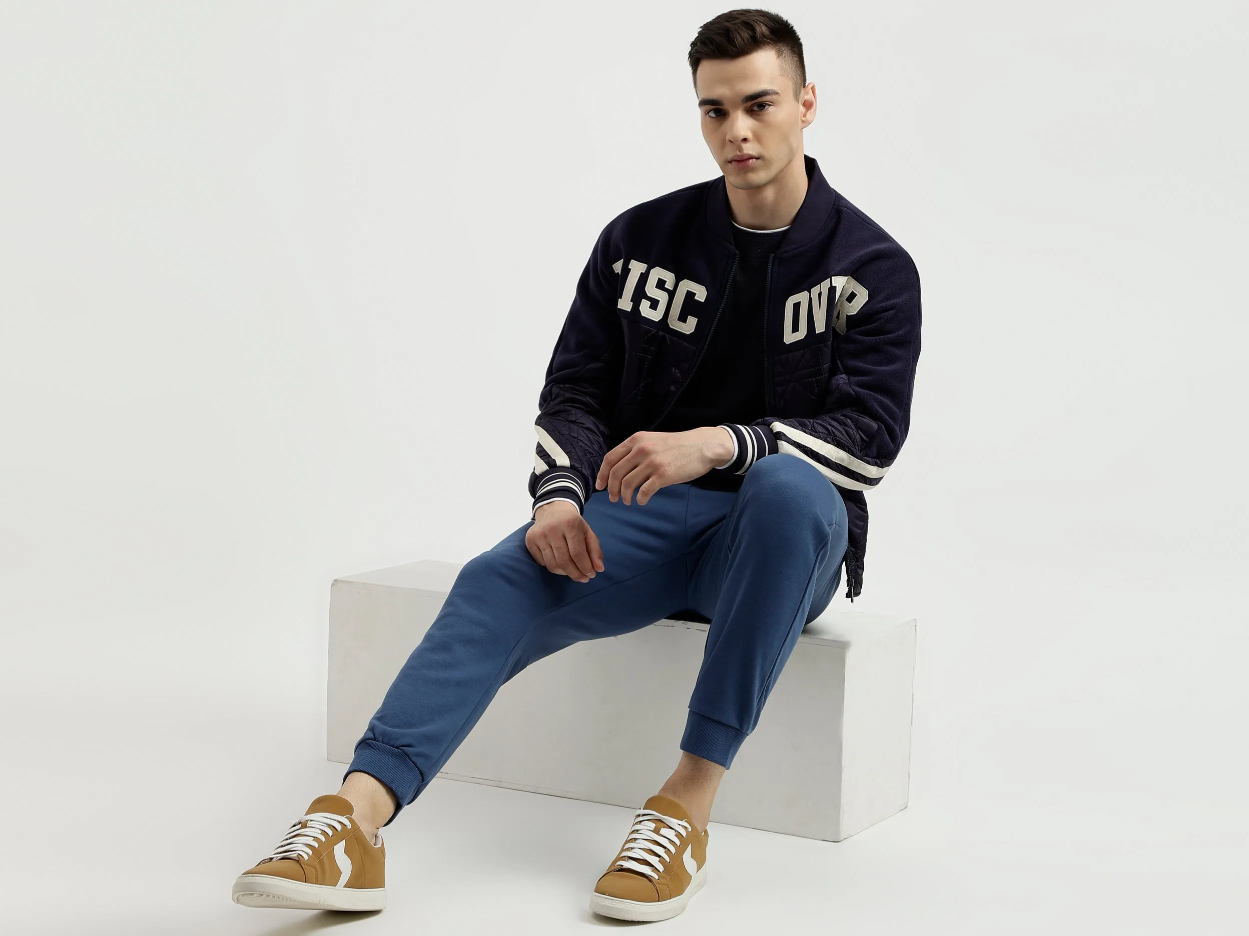 Men's Regular Fit Baseball Collar Wadded Jacket