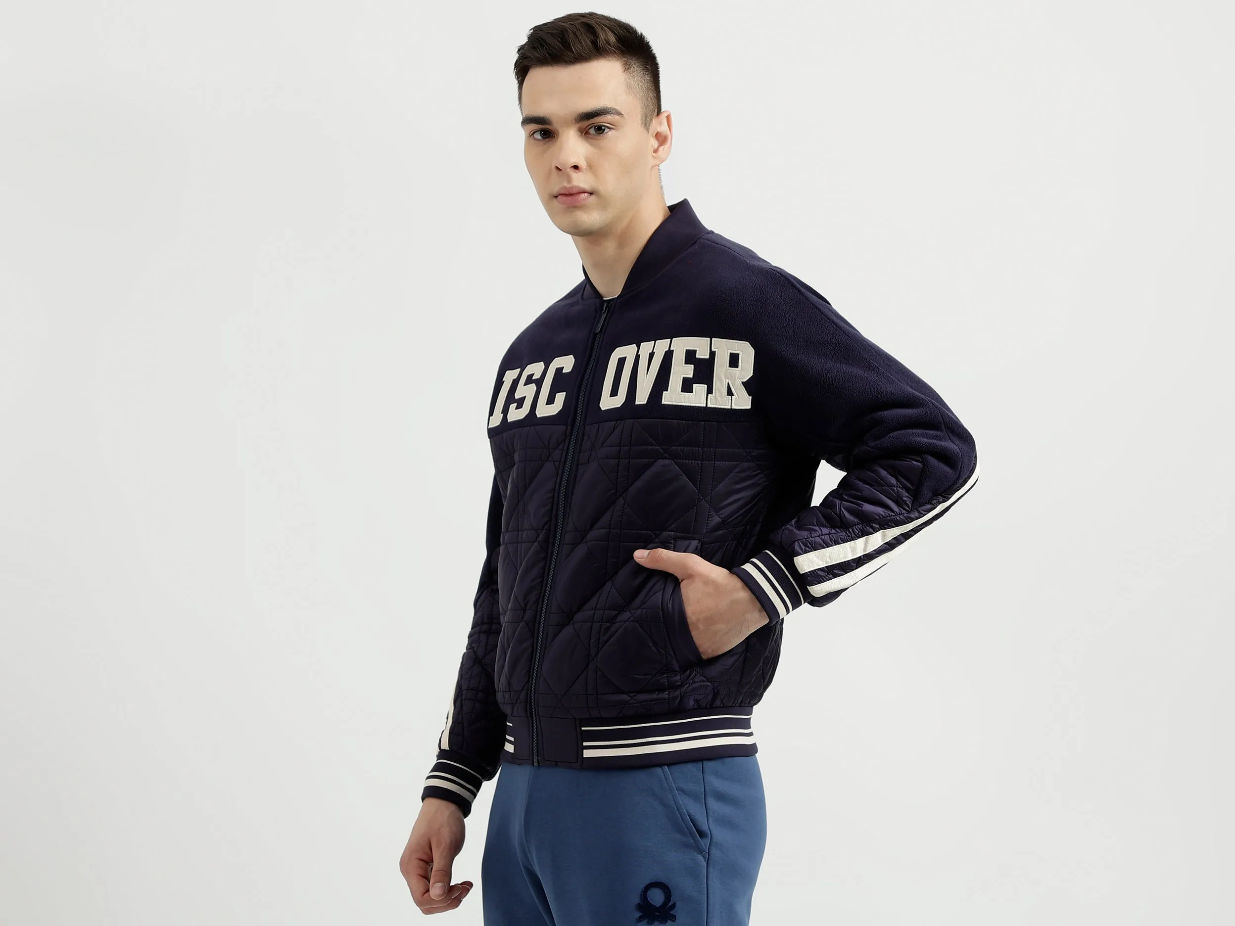 Men's Regular Fit Baseball Collar Wadded Jacket