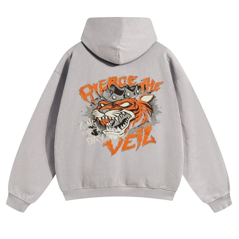 Mens Vintage Tiger Print Hoodies