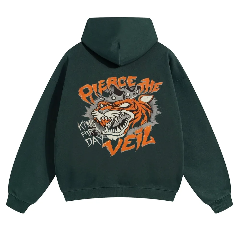 Mens Vintage Tiger Print Hoodies