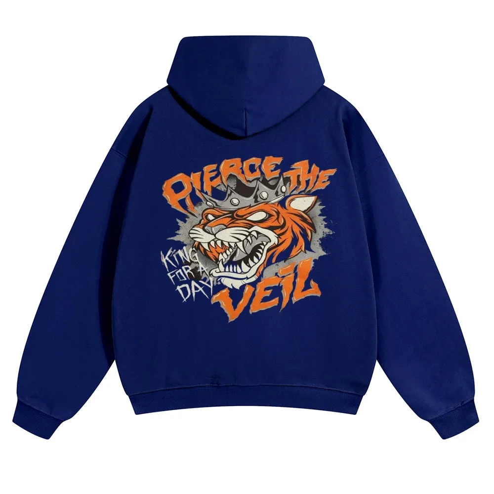 Mens Vintage Tiger Print Hoodies