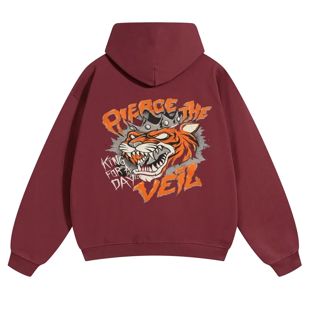 Mens Vintage Tiger Print Hoodies