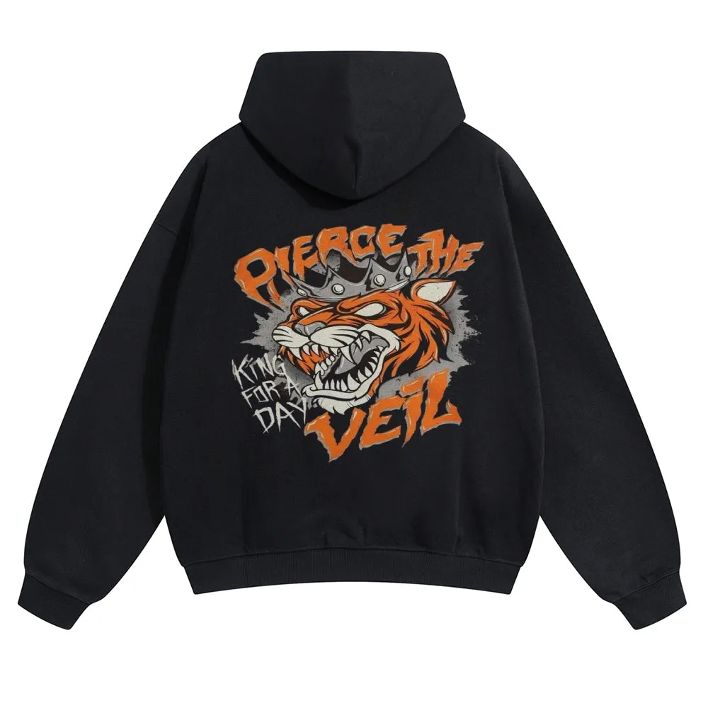 Mens Vintage Tiger Print Hoodies