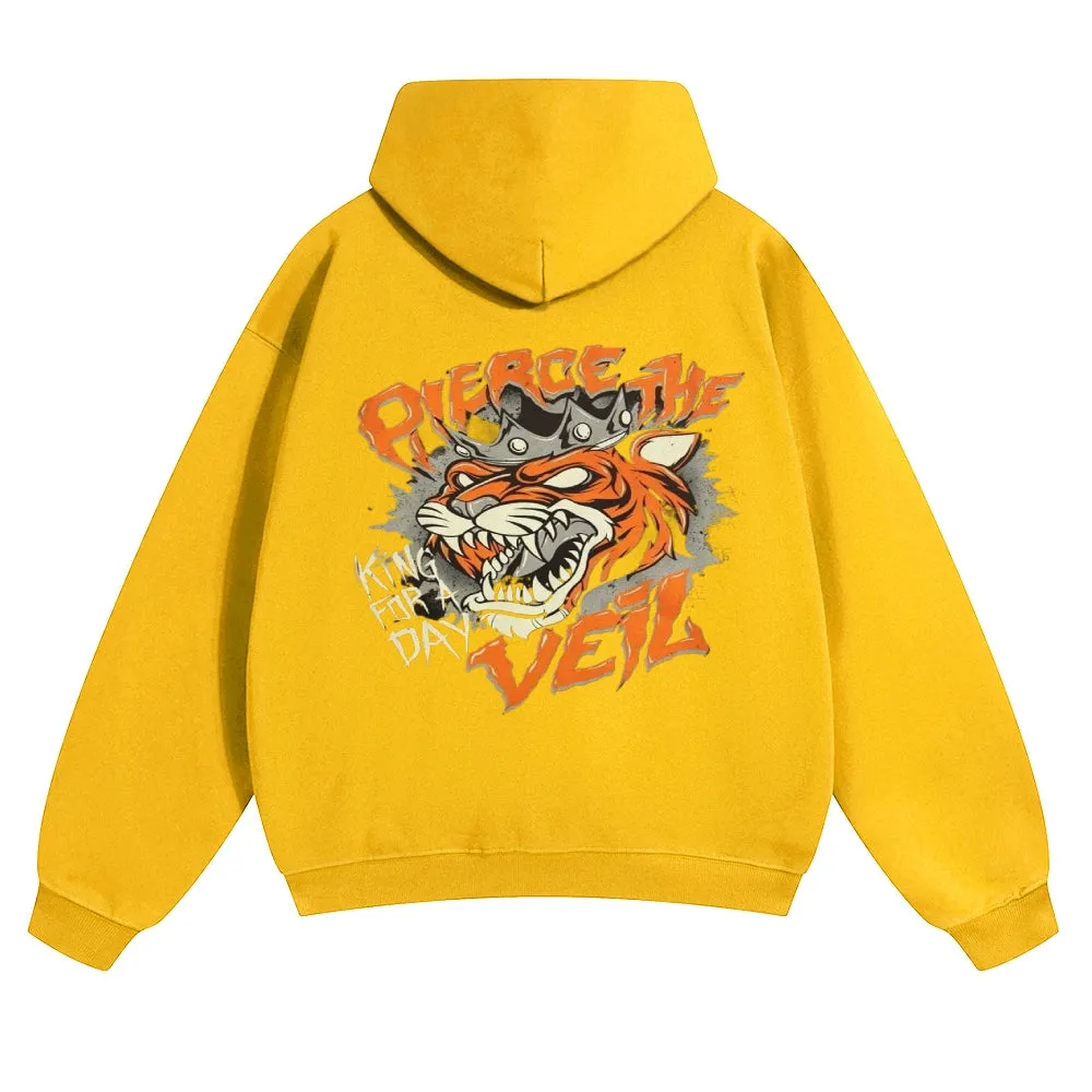 Mens Vintage Tiger Print Hoodies