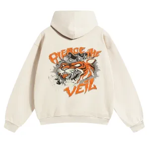 Mens Vintage Tiger Print Hoodies