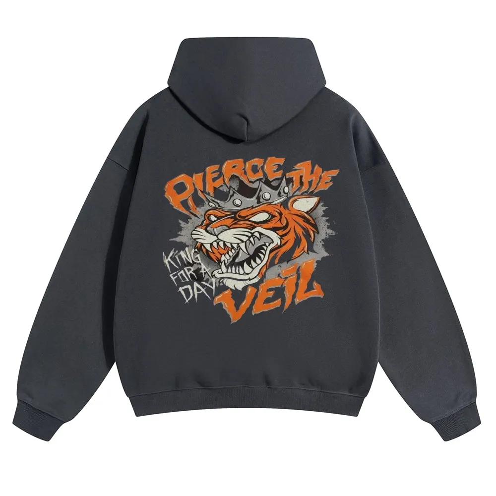 Mens Vintage Tiger Print Hoodies