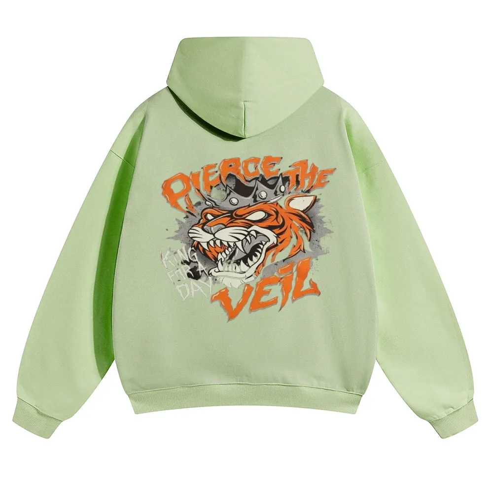 Mens Vintage Tiger Print Hoodies