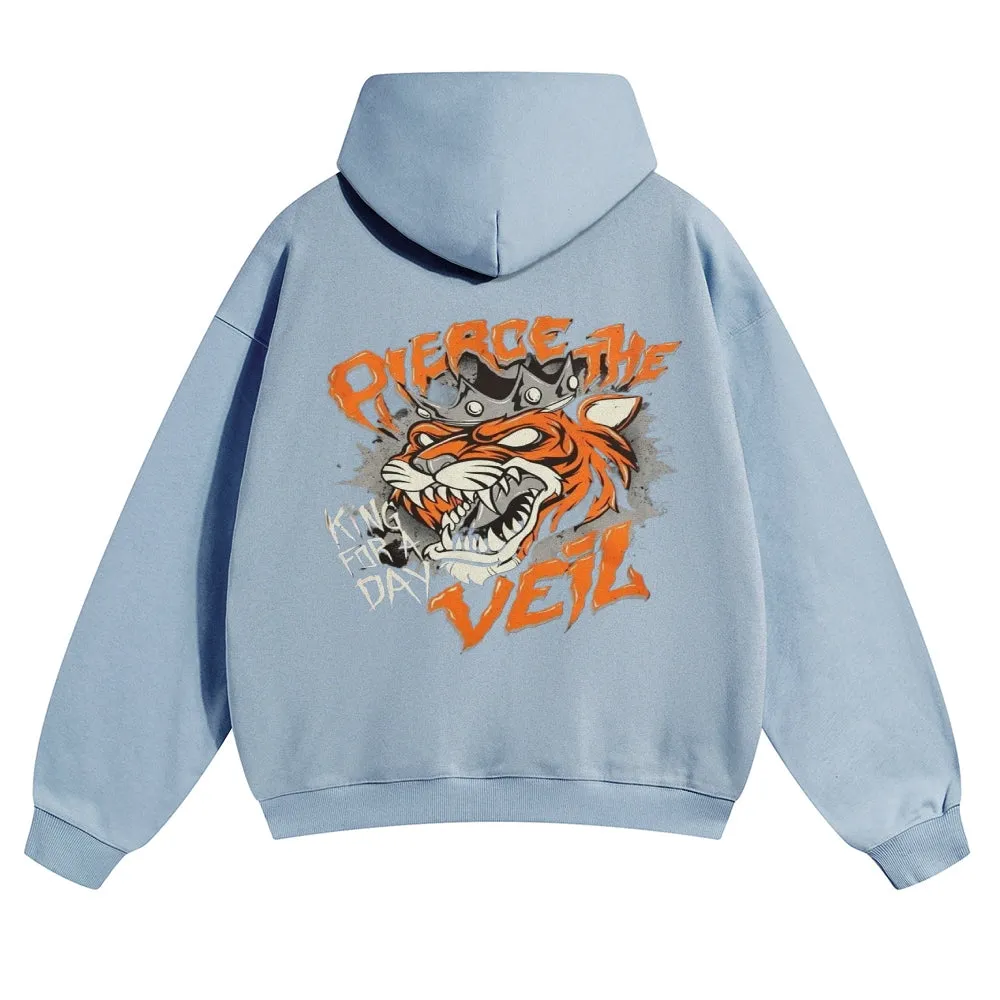 Mens Vintage Tiger Print Hoodies