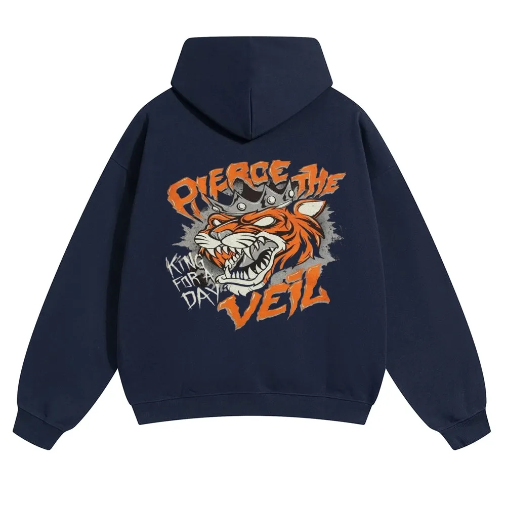 Mens Vintage Tiger Print Hoodies
