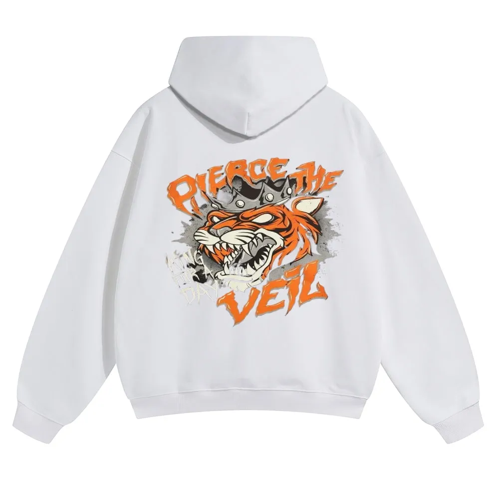 Mens Vintage Tiger Print Hoodies