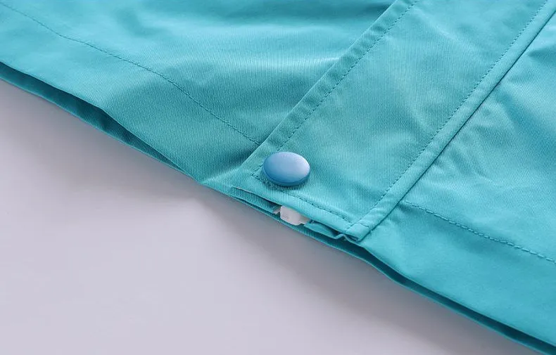 Men's Windbreaker Style Rain Jacket with Elastic Band Cuff