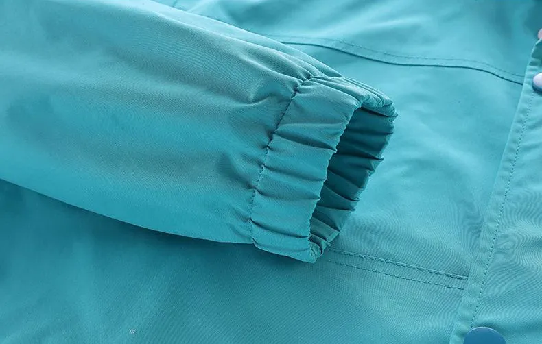 Men's Windbreaker Style Rain Jacket with Elastic Band Cuff