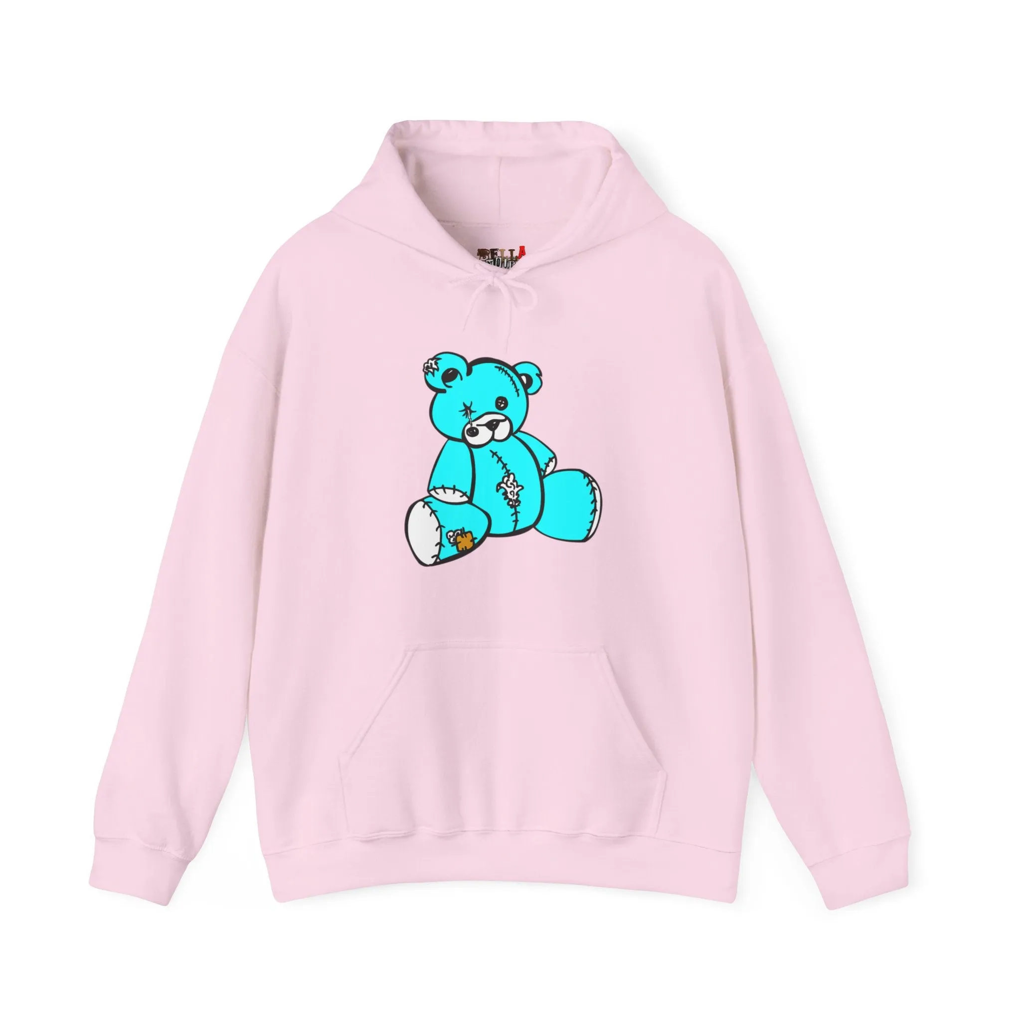 Missing Button Eye Teddy Bear Hoodie