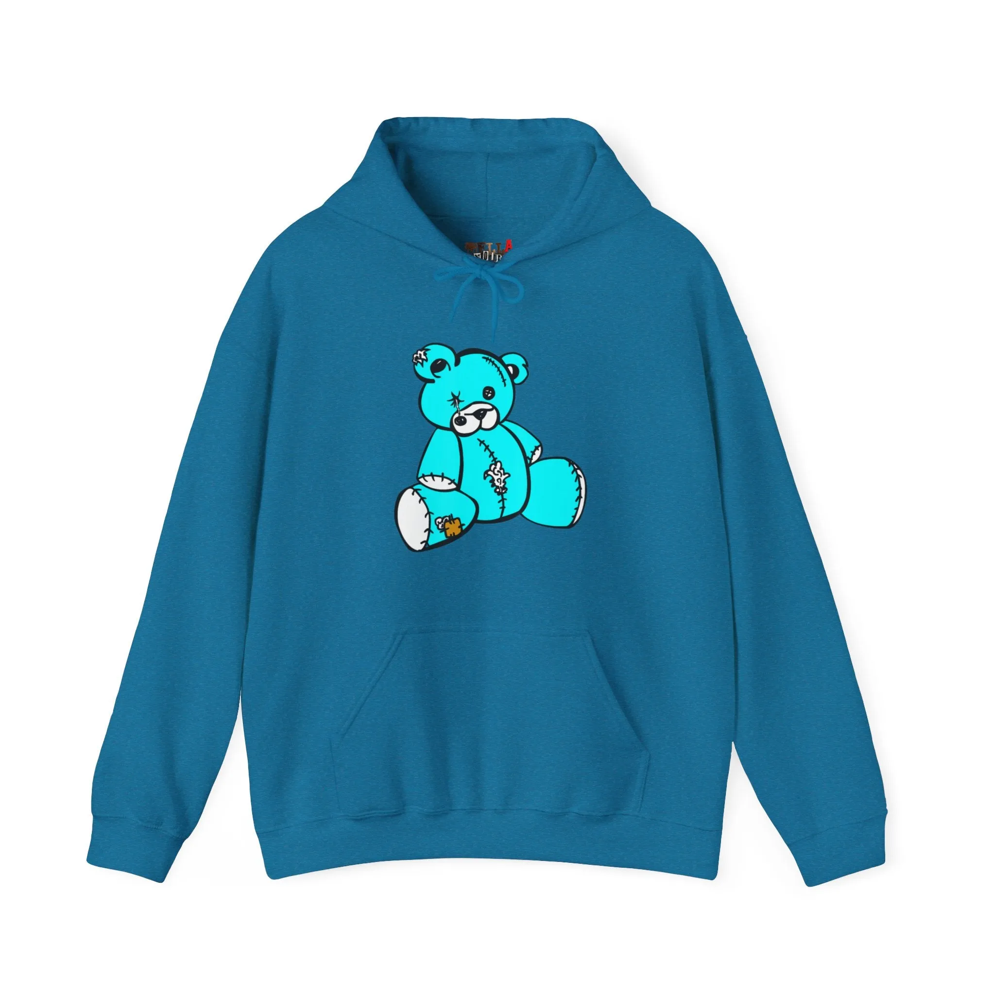 Missing Button Eye Teddy Bear Hoodie