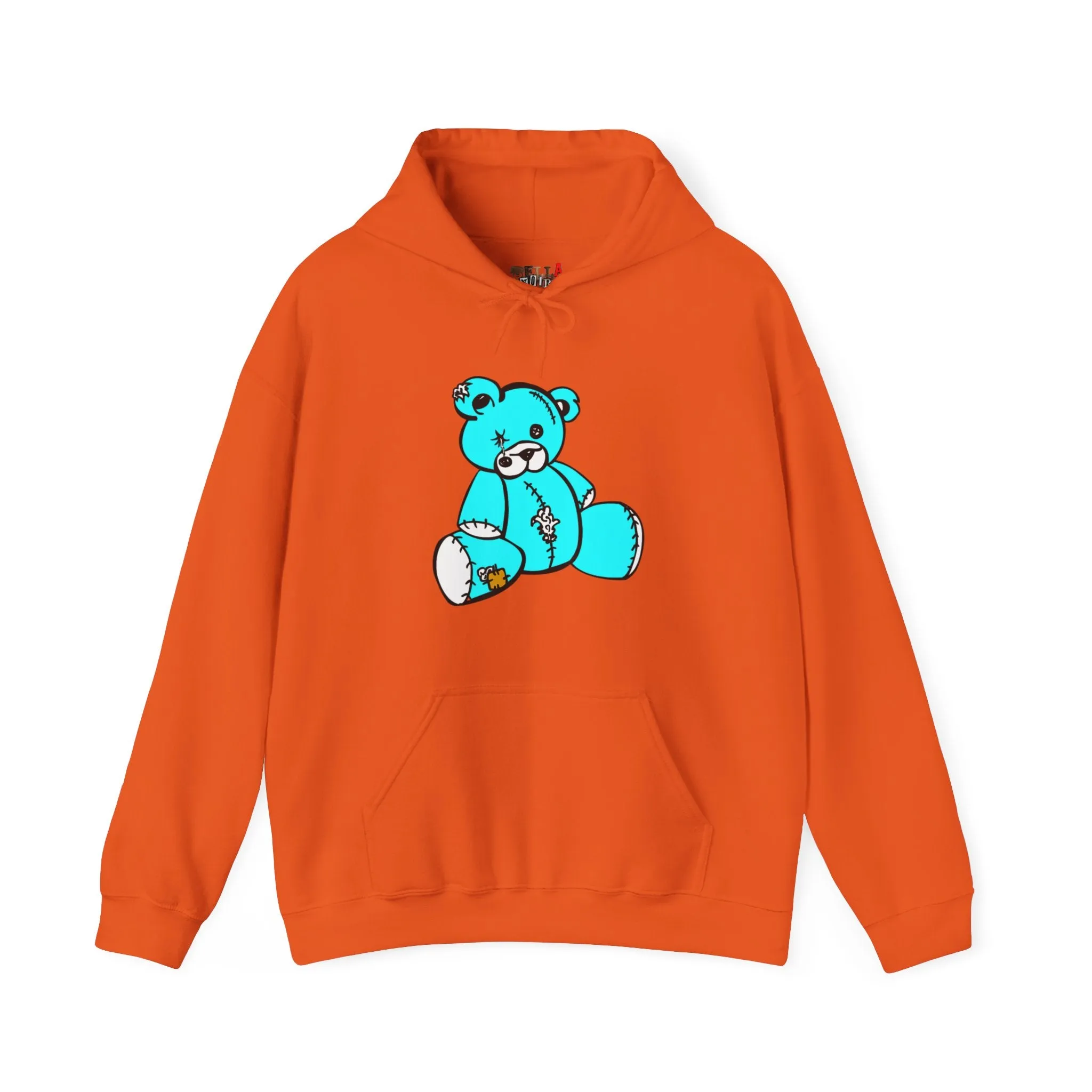 Missing Button Eye Teddy Bear Hoodie