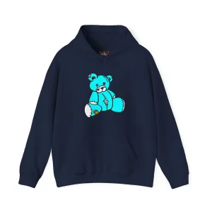 Missing Button Eye Teddy Bear Hoodie