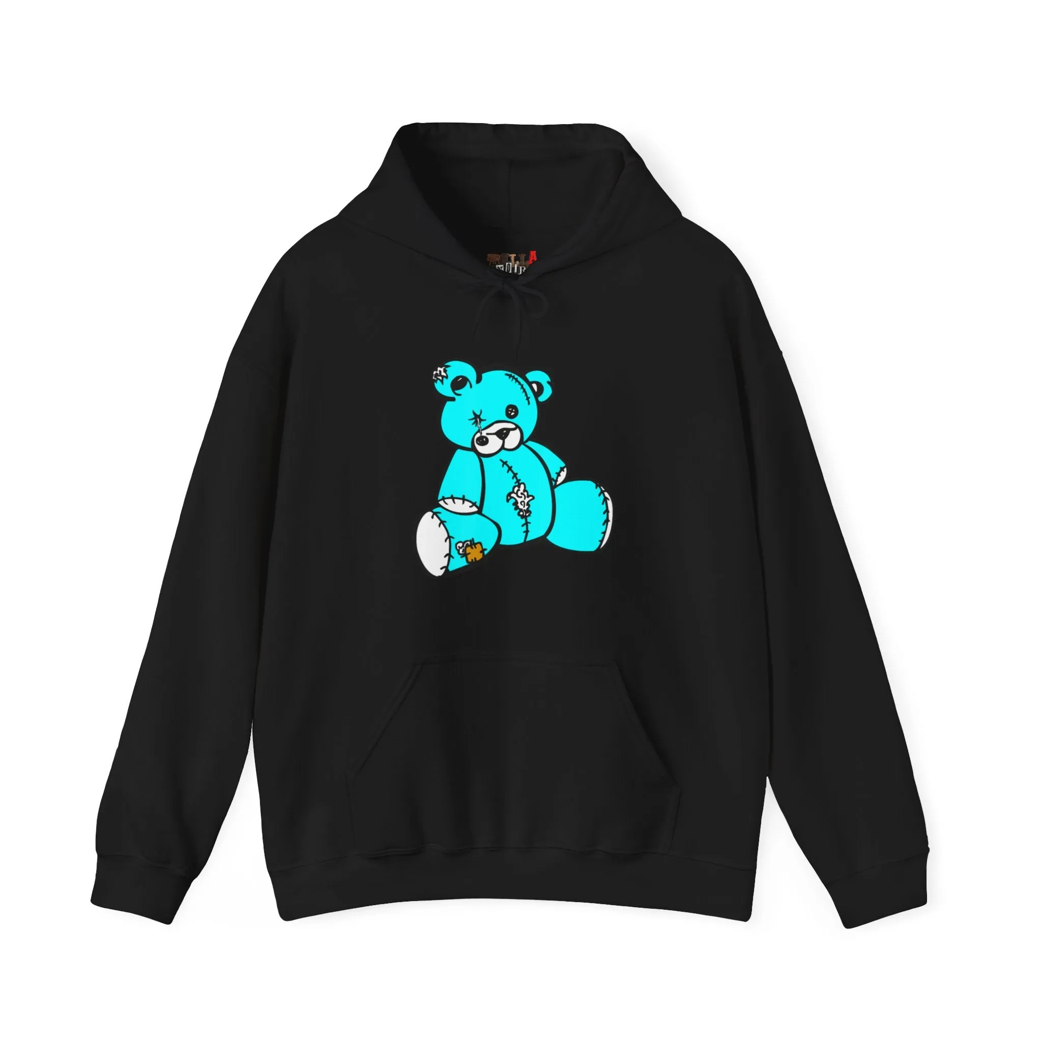 Missing Button Eye Teddy Bear Hoodie