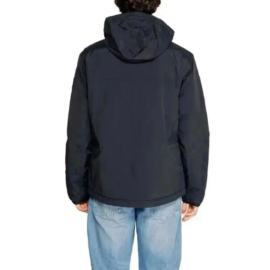 Napapijri Men's Classic Black Jacket with Front Pockets