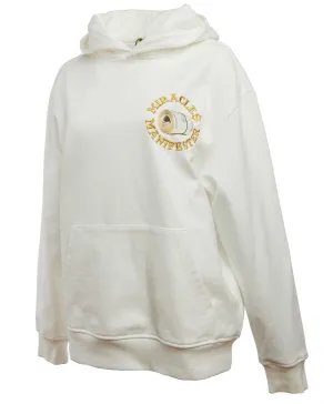 ‘Natural 9 Combinations’ Casino Embroidered Affirmation  Hoodie - White