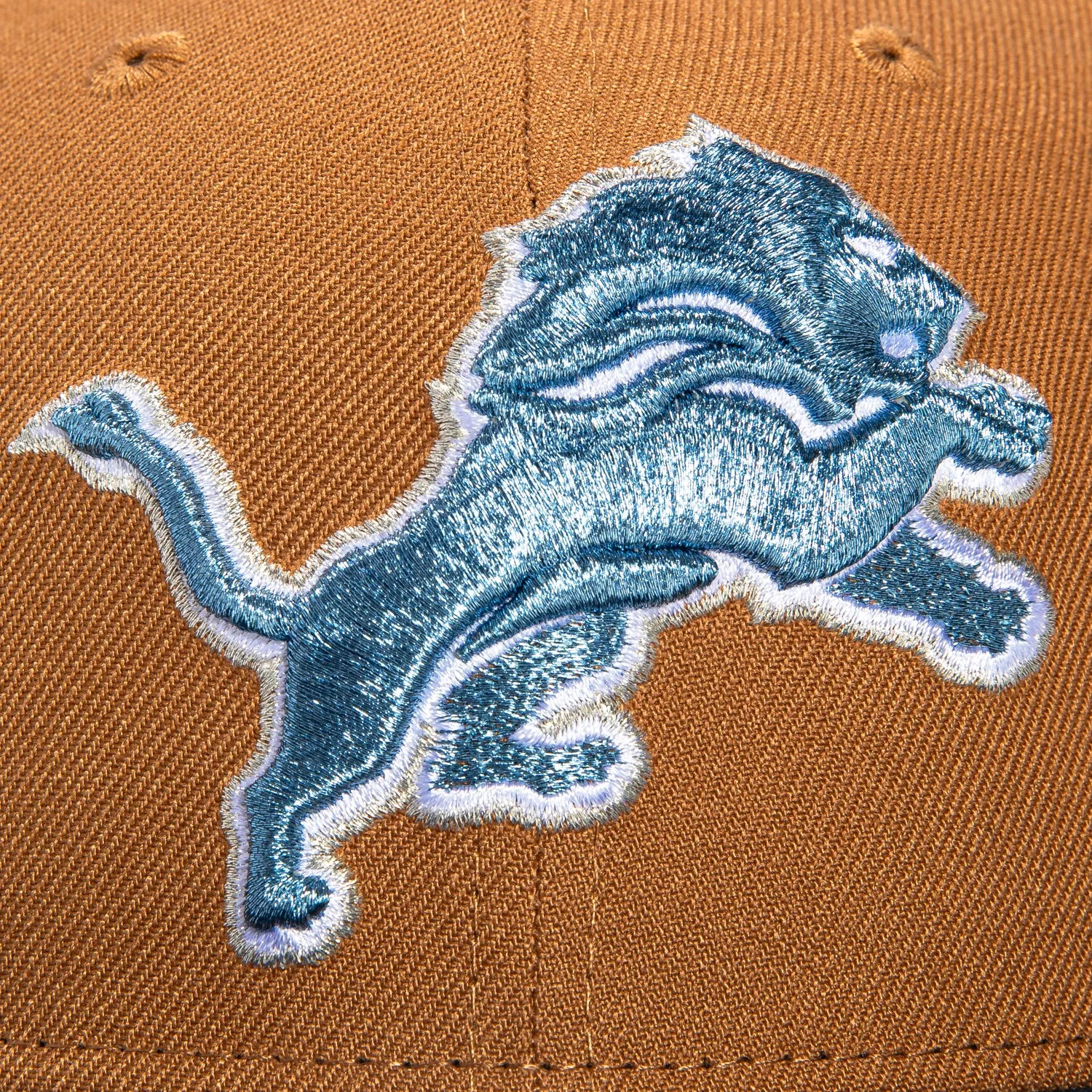 New Era 59Fifty Detroit Lions 75th Anniversary Patch Hat - Khaki, Navy