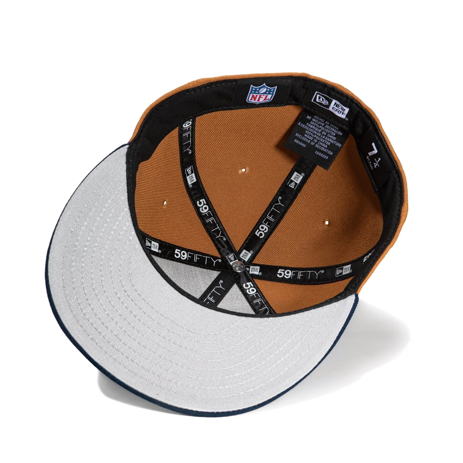 New Era 59Fifty Detroit Lions 75th Anniversary Patch Hat - Khaki, Navy