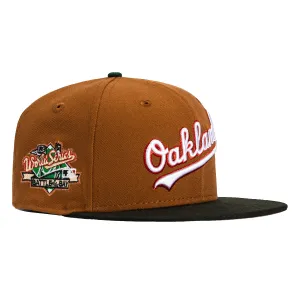 New Era 59Fifty Oakland Athletics Battle of the Bay Patch Script Hat - Khaki, Black
