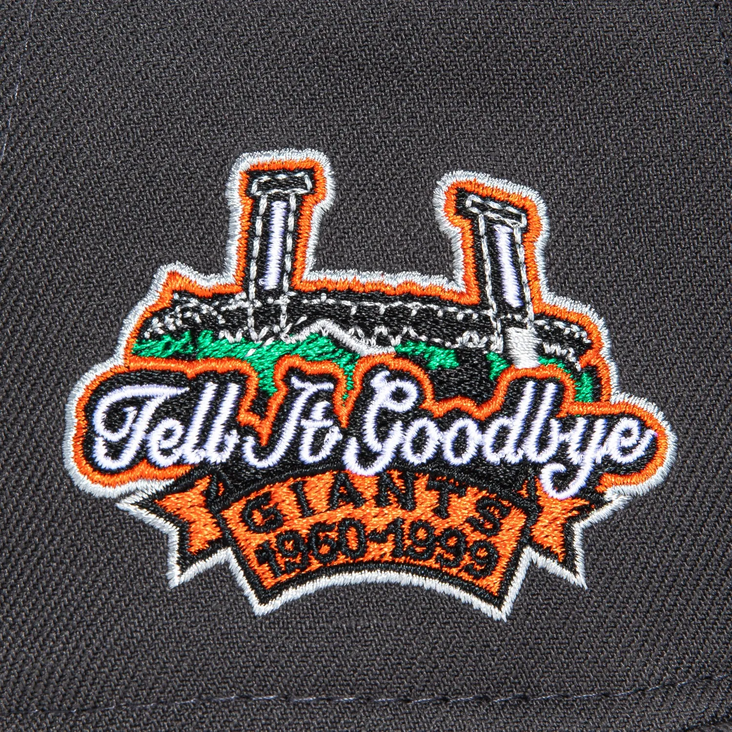 New Era 59Fifty San Francisco Giants Tell It Goodbye Patch Hat - Graphite, Black, Orange