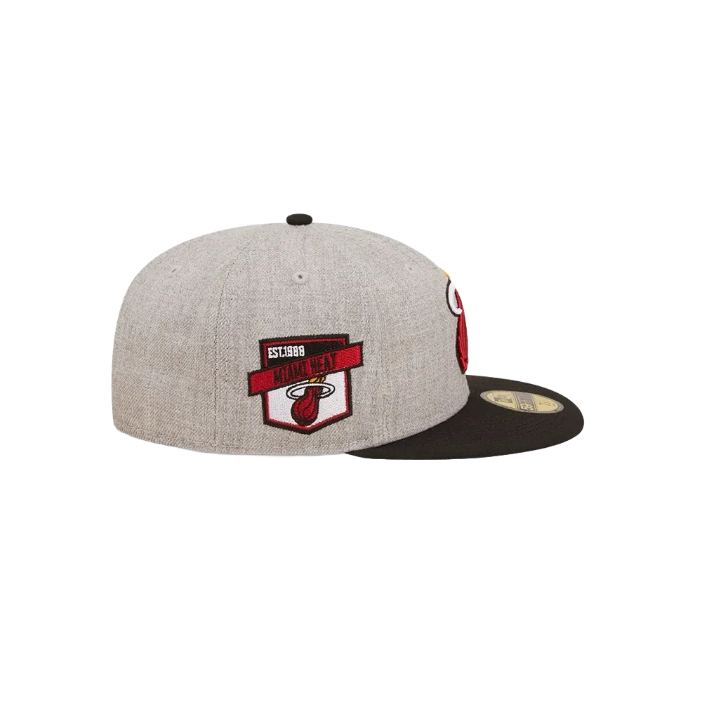 New Era Miami HEAT Heather Patch Fitted