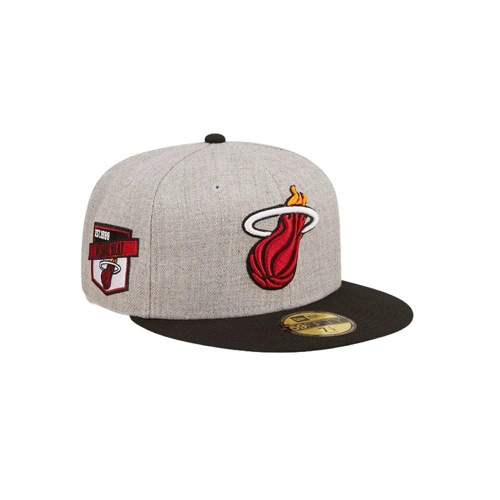 New Era Miami HEAT Heather Patch Fitted