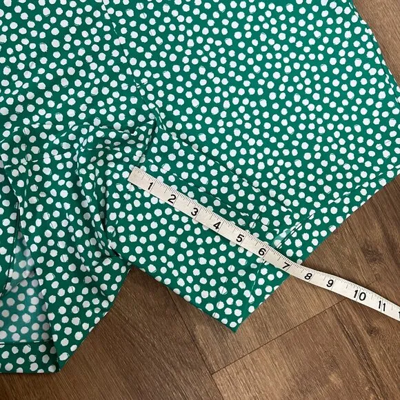 NEW Spanx Sunshine Shorts Kelly Green Polka Dot- golf