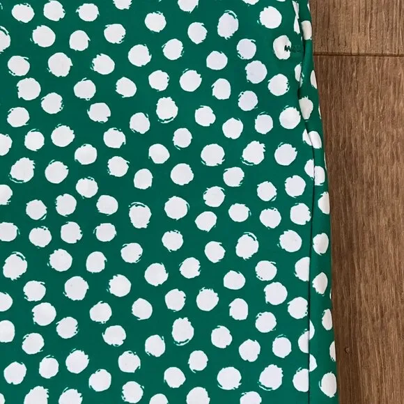 NEW Spanx Sunshine Shorts Kelly Green Polka Dot- golf