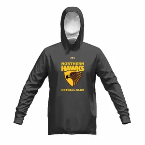 Northern Hawks Stock Cotton Fleece Hoodie Dark Grey Marle