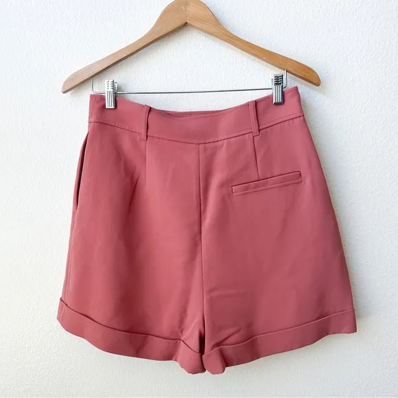 NWT Ted Baker KELSYAS Pleat Front Tailored Short Mid Pink Color